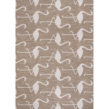 Liana Casual Coastal Flamingos Two-tone Indoor/Outdoor Area Rug